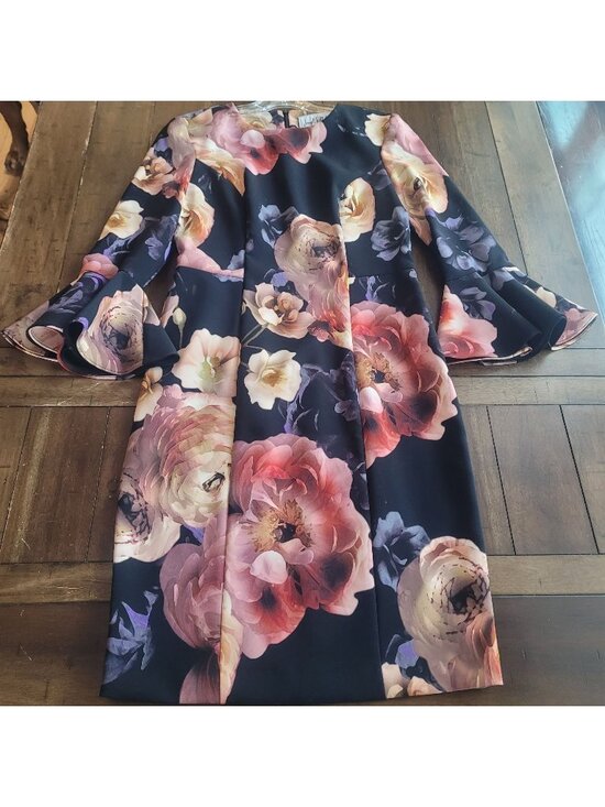 Joseph Ribkoff Dresses & Skirts - Joseph Ribkoff Floral Bell Sleeve Dress Size 2